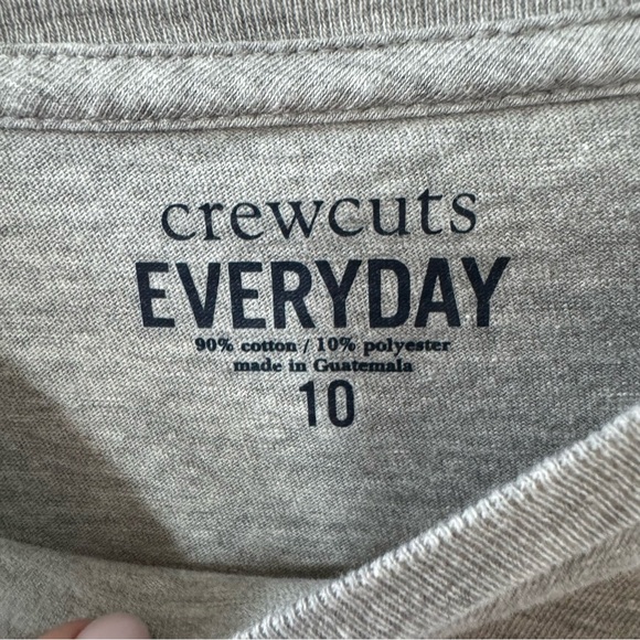 Crewcuts everyday | grey long sleeve pocket tee | size 10 - Picture 2 of 4